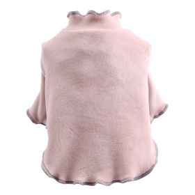 Pet Clothes Khaki Trench Coat Couple Clothes (Option: Velvet Base Shirt Rubber Pink-M)