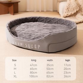 Warm Thick Sponge Cat Nest Small Removable And Washable (Option: M-Gray Velvet Nest Thick Pad)