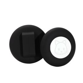 Silicone Tracker Pet Collar Anti-lost Locator Protective Shell (Option: Black 2pc-L)