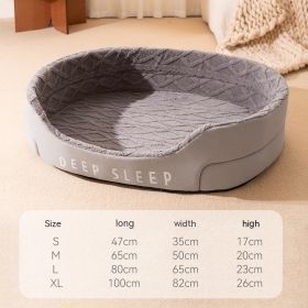 Warm Thick Sponge Cat Nest Small Removable And Washable (Option: L-Gray Thick Sole Velvet)