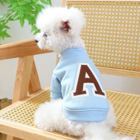 Factory Direct Supply Pet Clothes Teddy Bichon Dog Hoodie Autumn And Winter (Option: Letter A Sweater-XS)