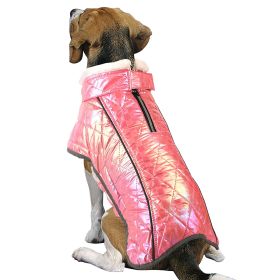 Pet Clothes Waterproof Velvet Warm (Option: Colorful Pink-S)