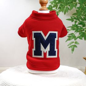 Factory Direct Supply Pet Clothes Teddy Bichon Dog Hoodie Autumn And Winter (Option: Letter M Sweater-XS)