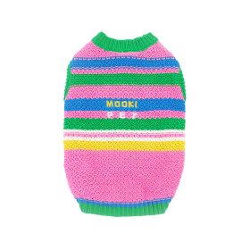 Dog Clothes Vest Small And Medium Size Clothing (Option: Pink And Green-XS)