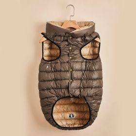 Winter Warm Down Cotton Dog Clothes (Option: Coffee Beige-5XL)