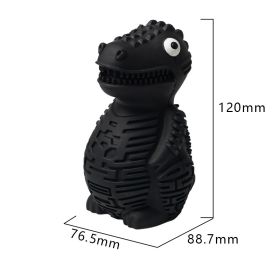 Pet Dog Food Leakage Molar Long Lasting Bite Toy (Color: Black)