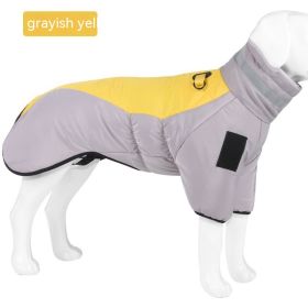 New Winter Pet Thickened Cotton Coat (Option: Grayish Yellow-6XL)