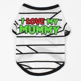 Cartoon Printed Dog T-shirt (Option: Mummy-L)